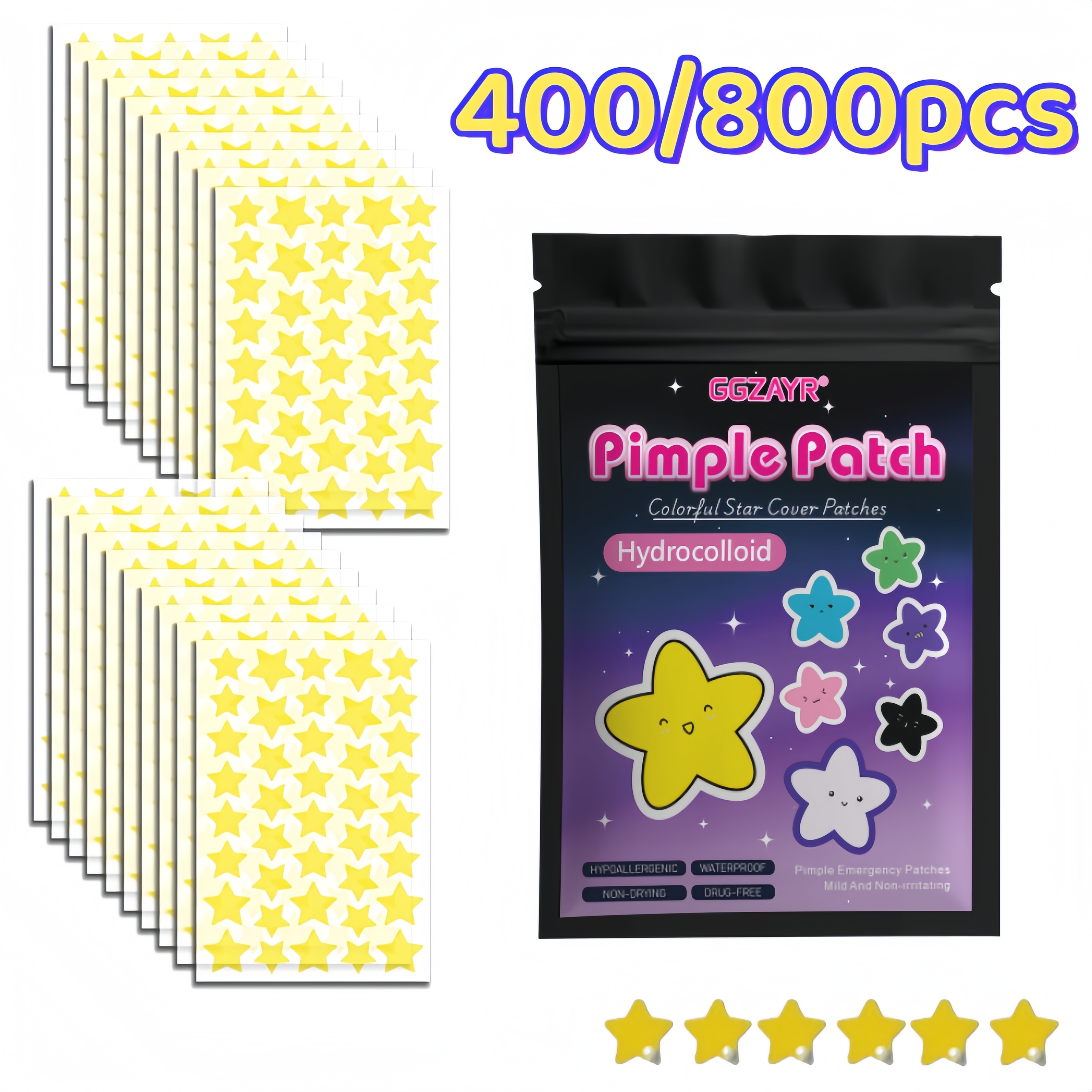 Skincare Moisturizer - 400/800pcs Hydrocolloid Acne Pimple Patches Invisible