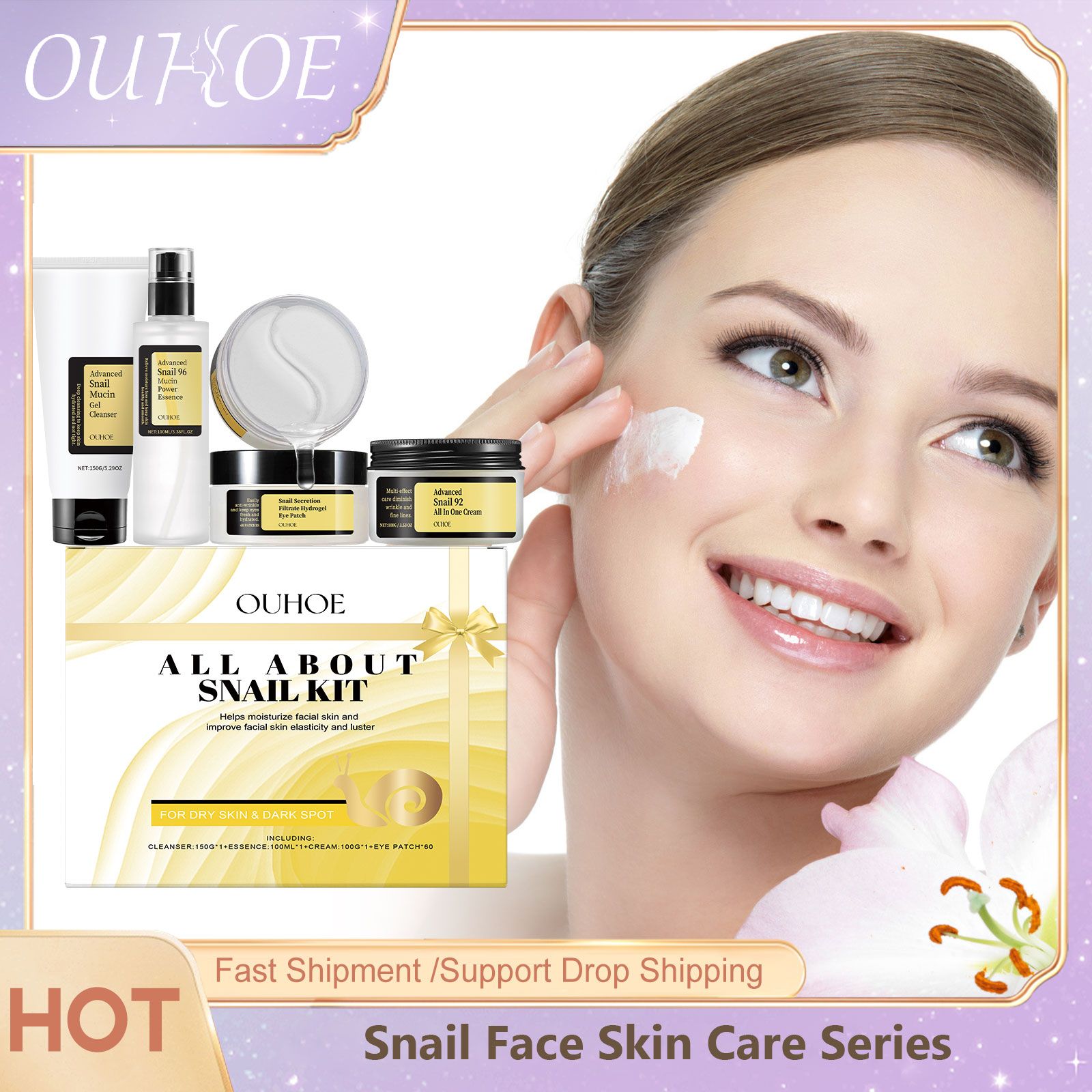 Skincare Glowing - Snail Mucin 96 Skin Care Set