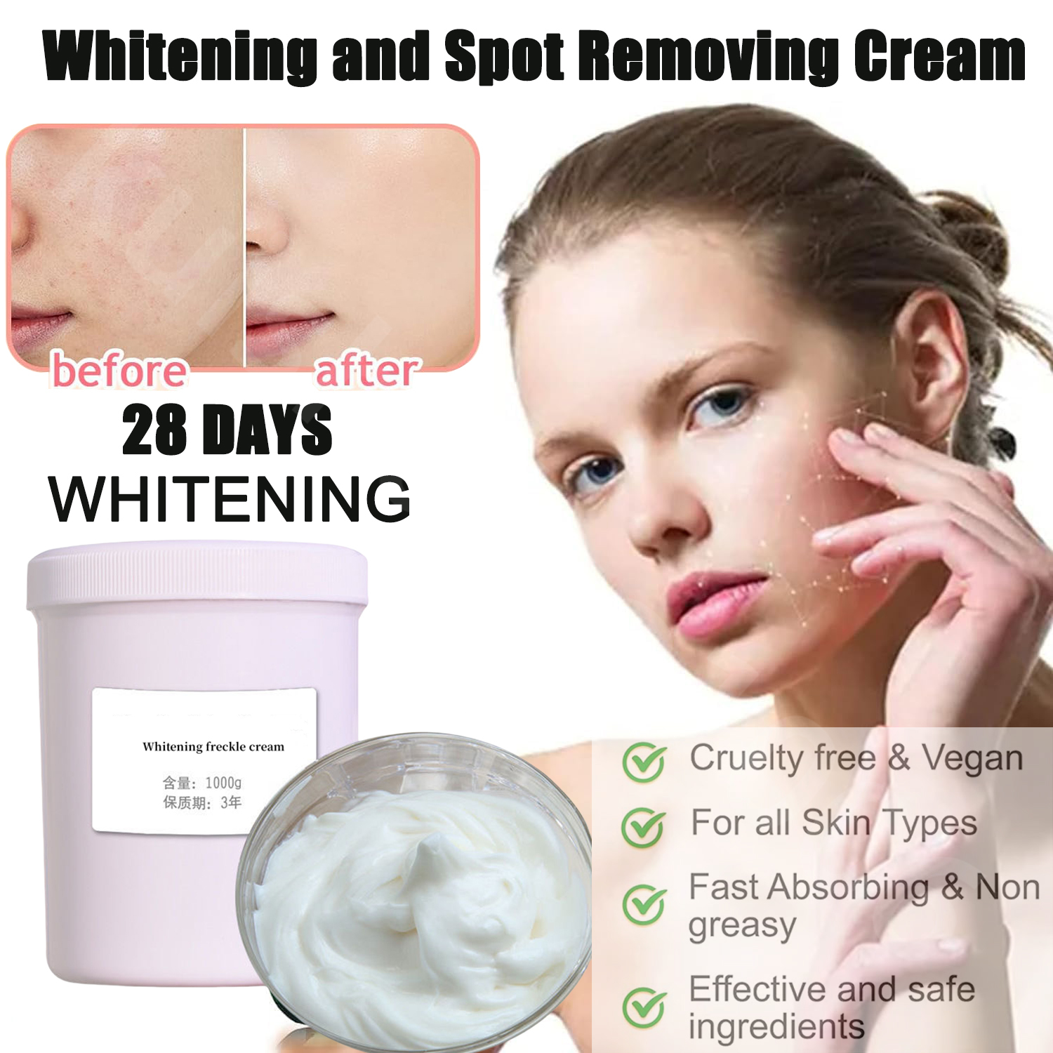 Skincare Glad2Glow - Original Whitening Freckles Face Cream Corrector