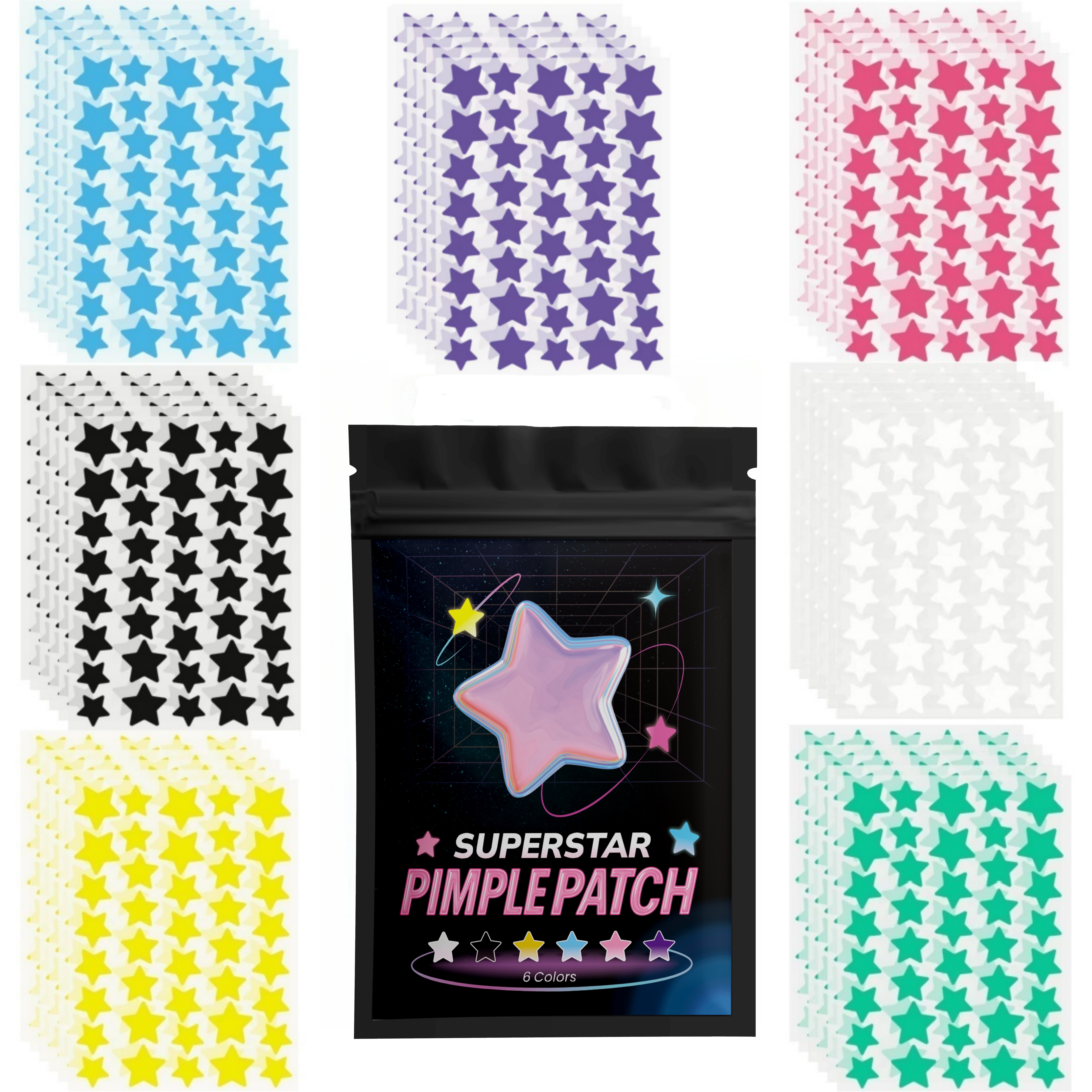 Skincare Moisturizer - 280/1120/1680pcs of multi-color star acne patches,