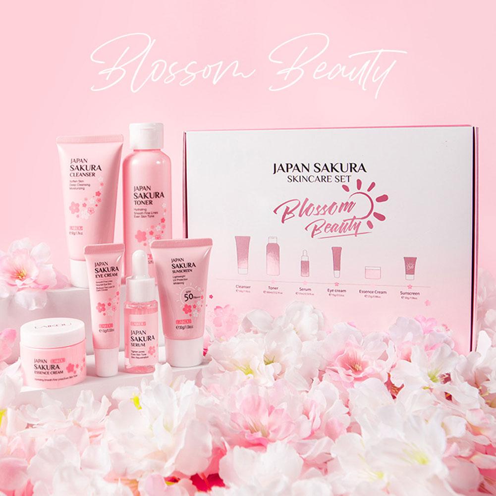 Skincare Glowing - 5/6pcs/set Japan Sakura Skin Care Set