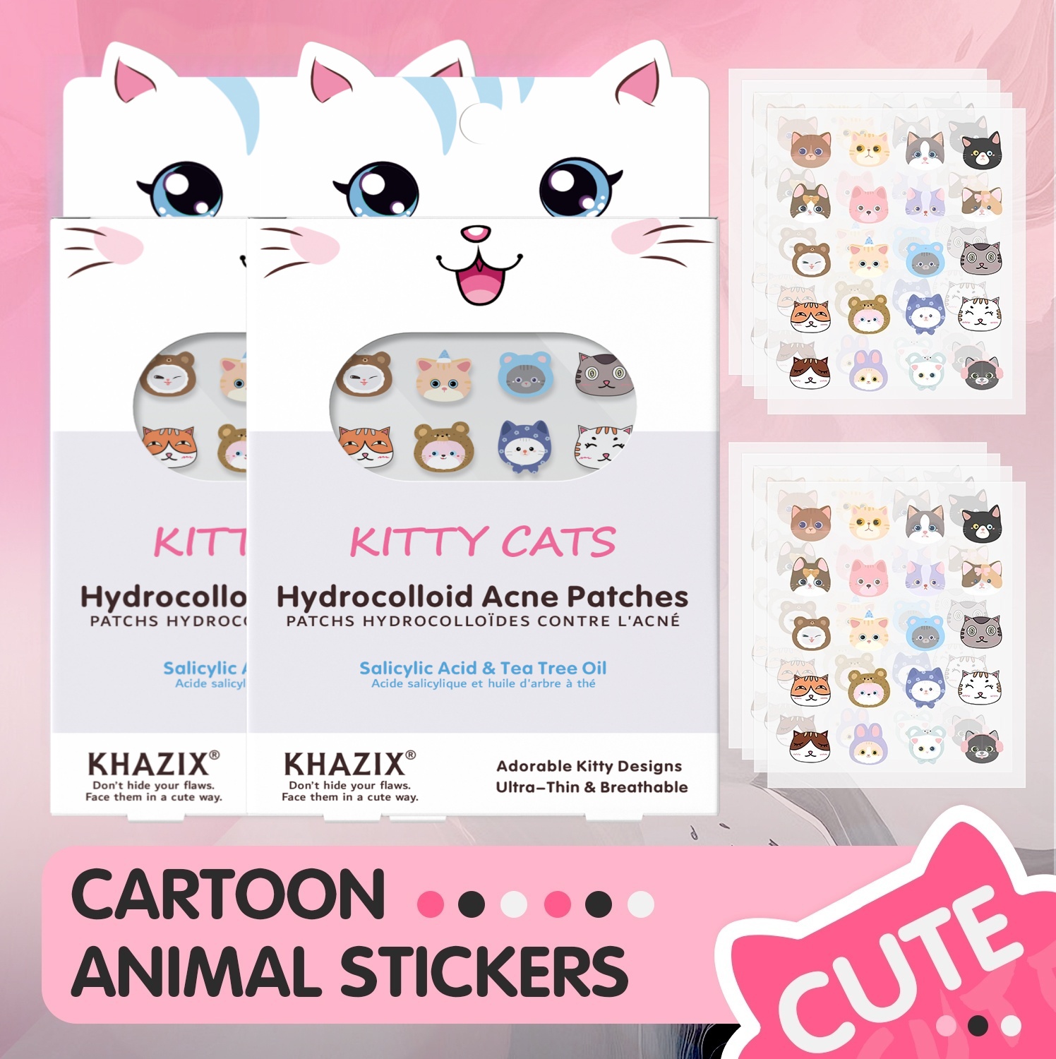 100 new cartoon facial acne pa - Skincare Moisturizer avis et prix
