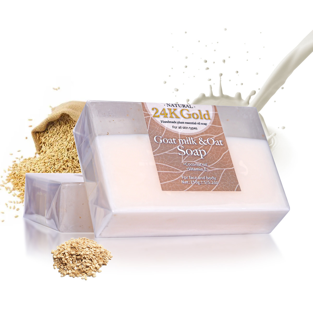24K Gold Foil Oat Goat Milk Ha - Skincare Oat avis et prix
