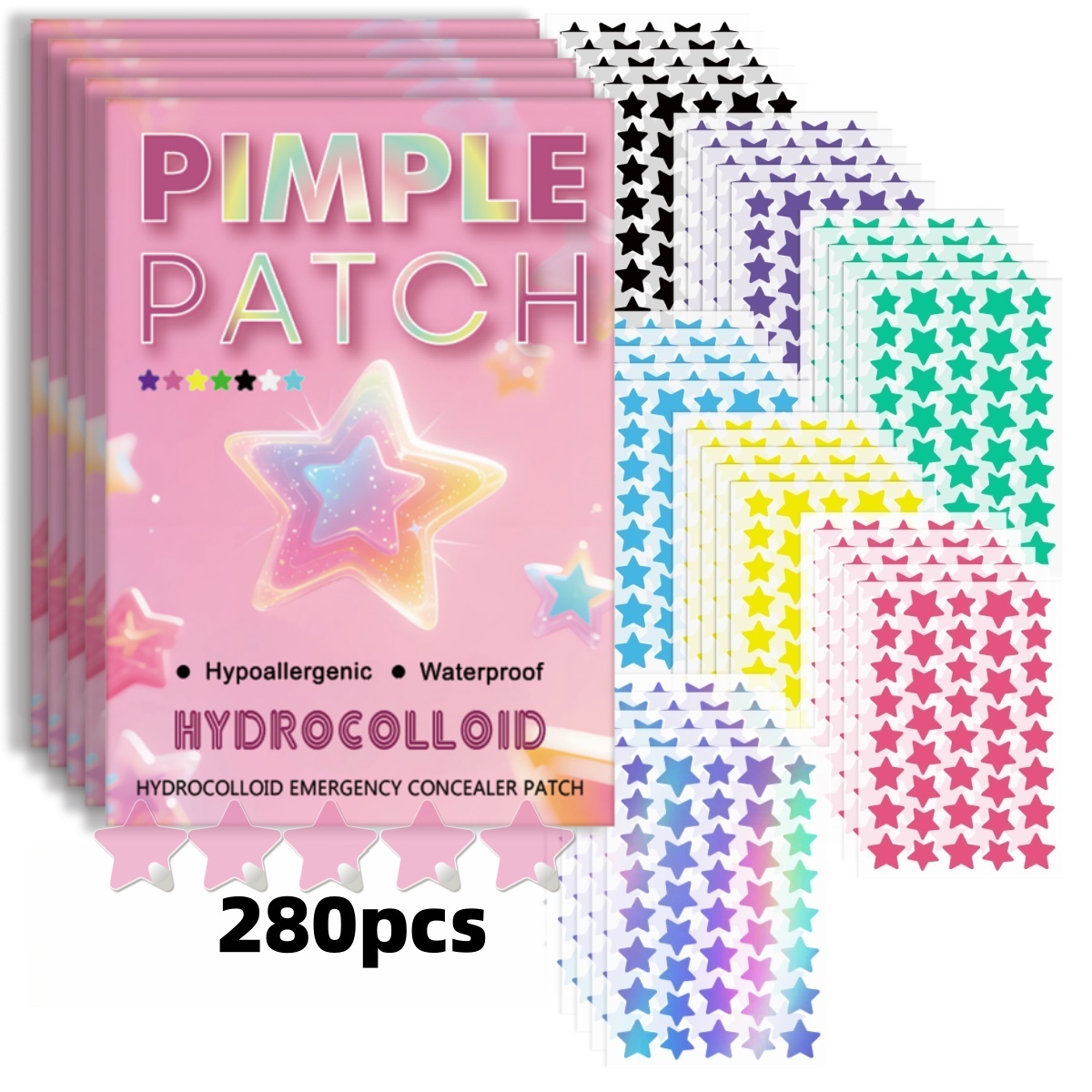 280pieces of multi-color star  - Skincare Moisturizer avis et prix