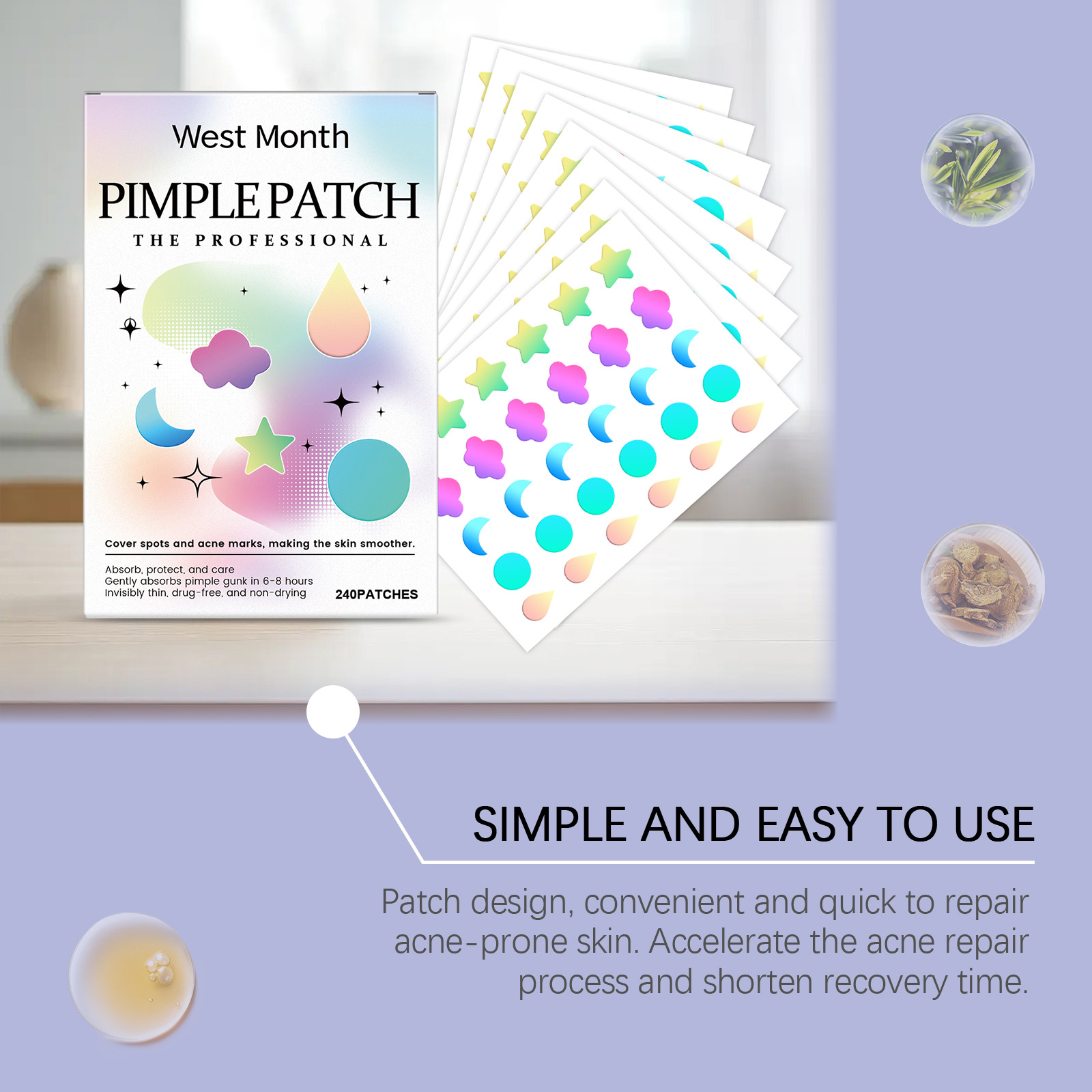 Colored Acne Patches, soft gen - Skincare Moisturizer avis et prix
