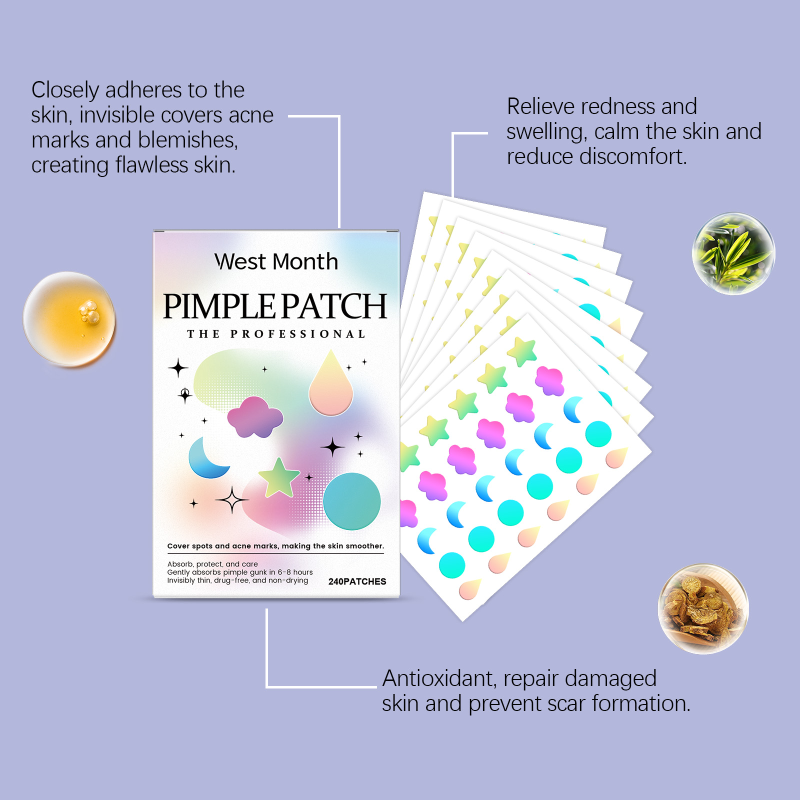 Colored Acne Patches, soft gen - Skincare Moisturizer avis et prix