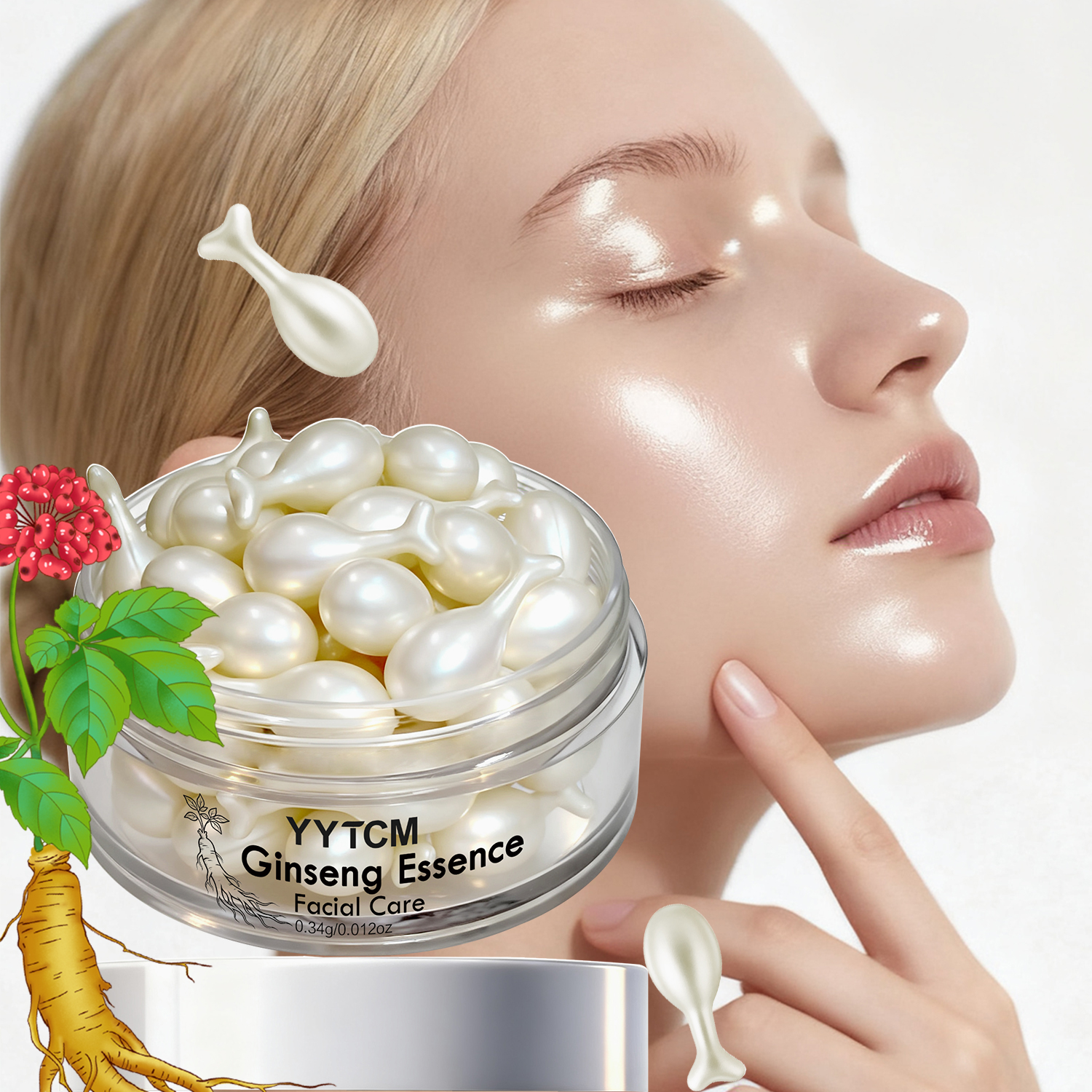 Ginseng Essence Capsules, Mois - Retinol Vitamin A Cream avis et prix