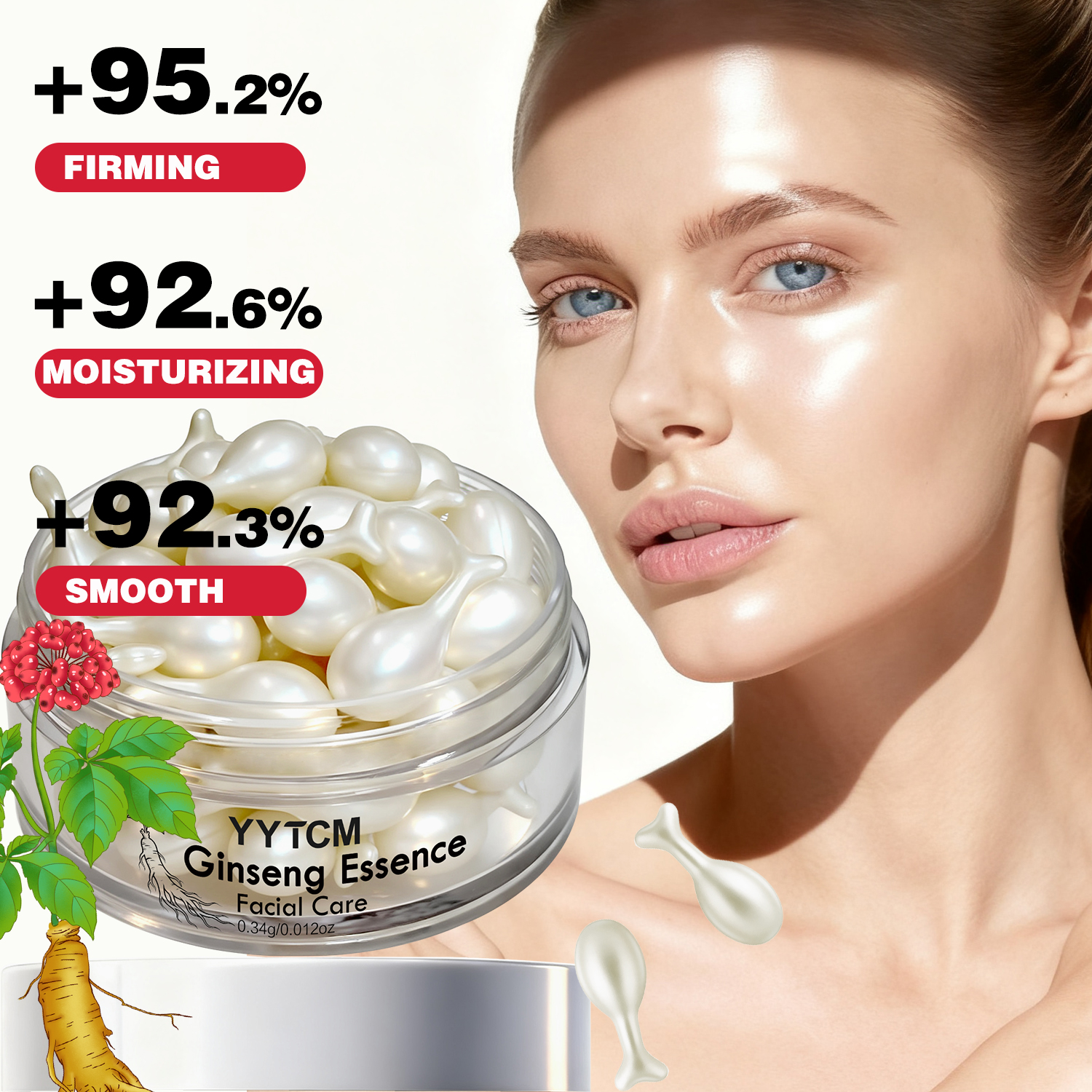 Ginseng Essence Capsules, Mois - Retinol Vitamin A Cream avis et prix
