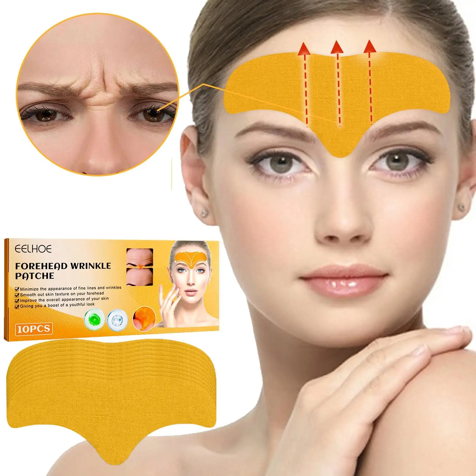 10pcs/box Forehead Wrinkle Pat - Skincare Glad2Glow avis et prix