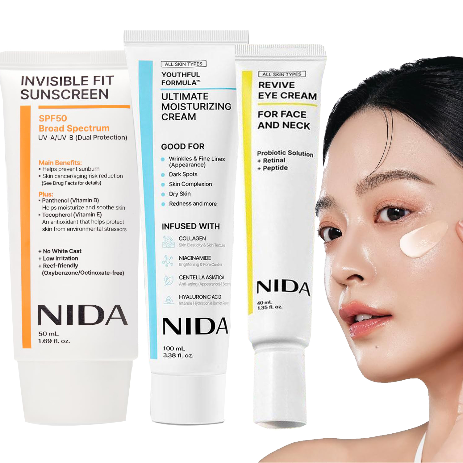 NIDA Moisturizing Cream+Sunscr - Eye Cream Peptide avis et prix