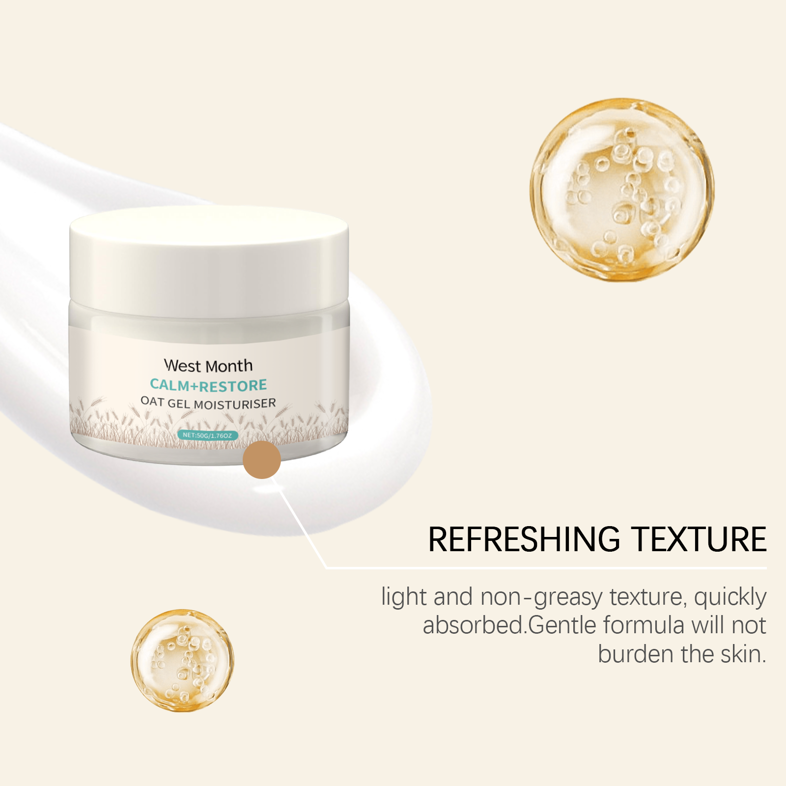 West Month 50g Oat Moisturizin - Skincare Oat avis et prix