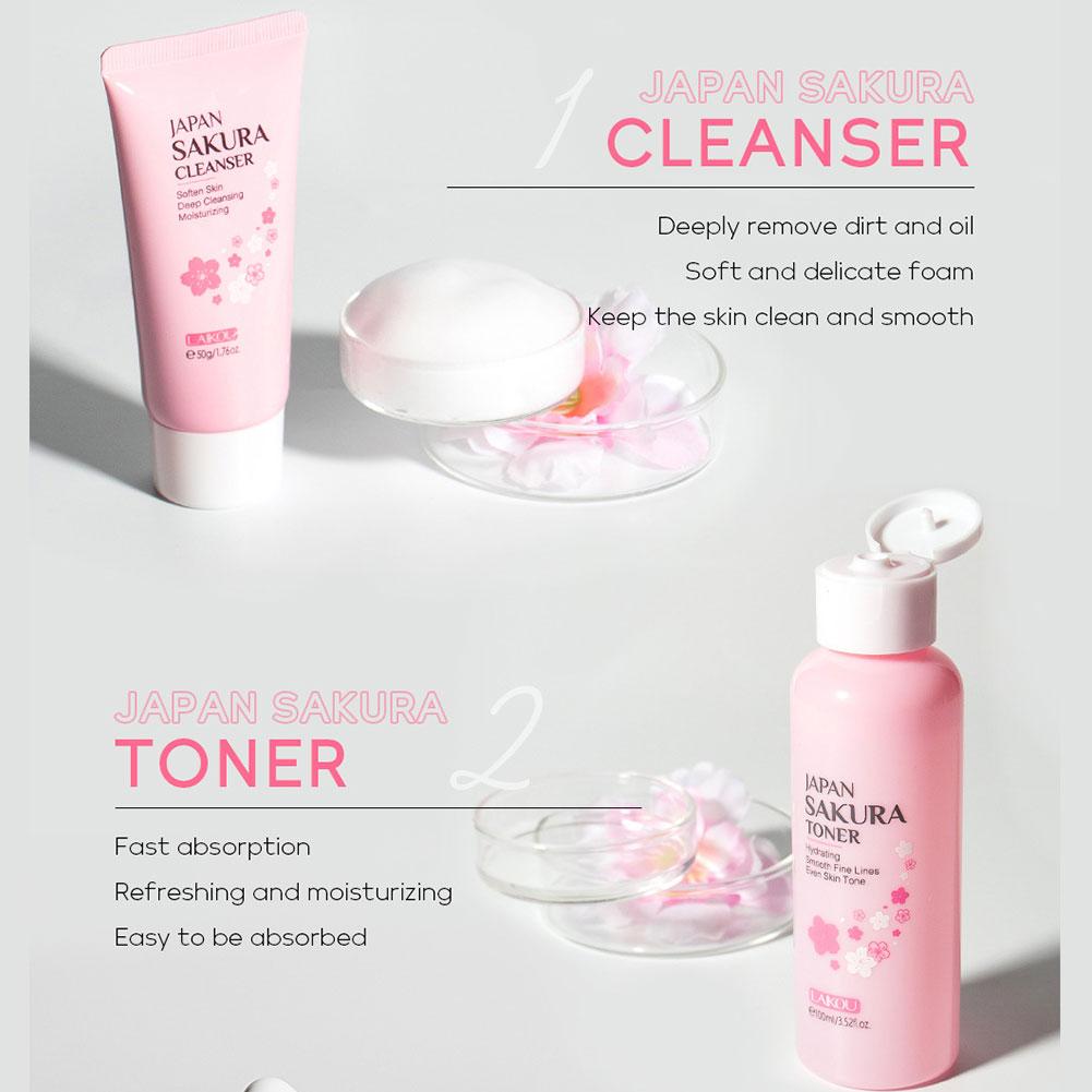 5/6pcs/set Japan Sakura Skin C - Skincare Glowing avis et prix